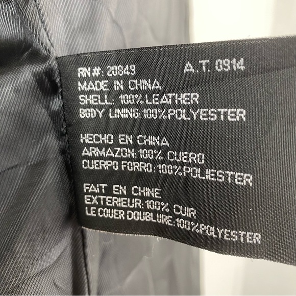 Vintage Phase Two size Medium Women’s Black Leather Full Zip Jacket - Picture 8 of 10